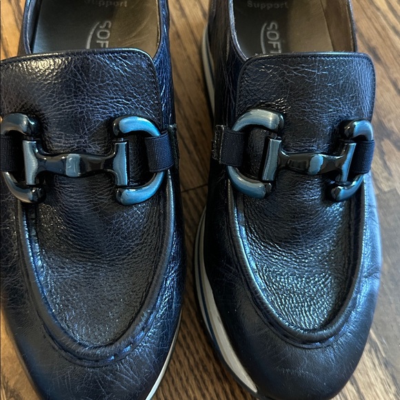 Navy Softwaves arch support platform Loafers - Picture 3 of 12